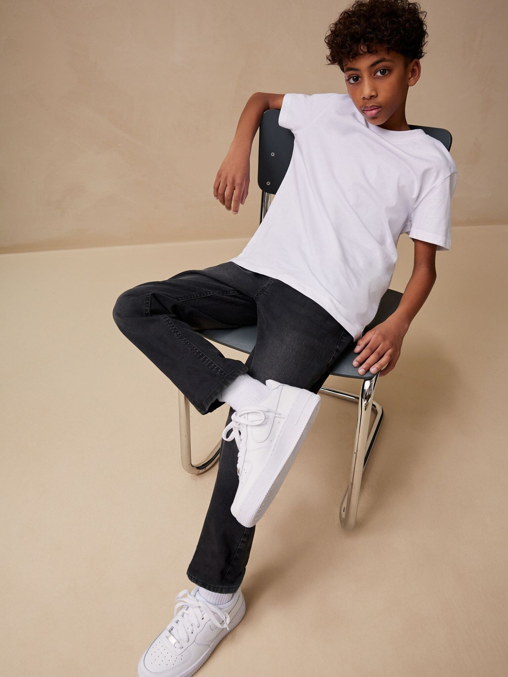 Джинсы стрейч для мальчика Next E42-950, Темно-серый