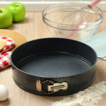 Форма для выпечки сталь, 28х28х6.8 см, антиприг, кругл, разъем, Daniks, Гранит, K-805-LSC