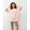 Футболка женская MINAKU: Оversize, цвет персиковый, р-р 54
