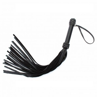 Черная плеть с плетением турецкие головы - 60 см. (Цвет: черный)