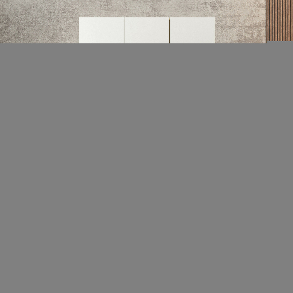 Шкаф Агератум МДФ двухсекционный с антресолью и стеллажом Лайн керамика (0,27) А10032 матовая - Дуб Сонома 3025  170*45*260