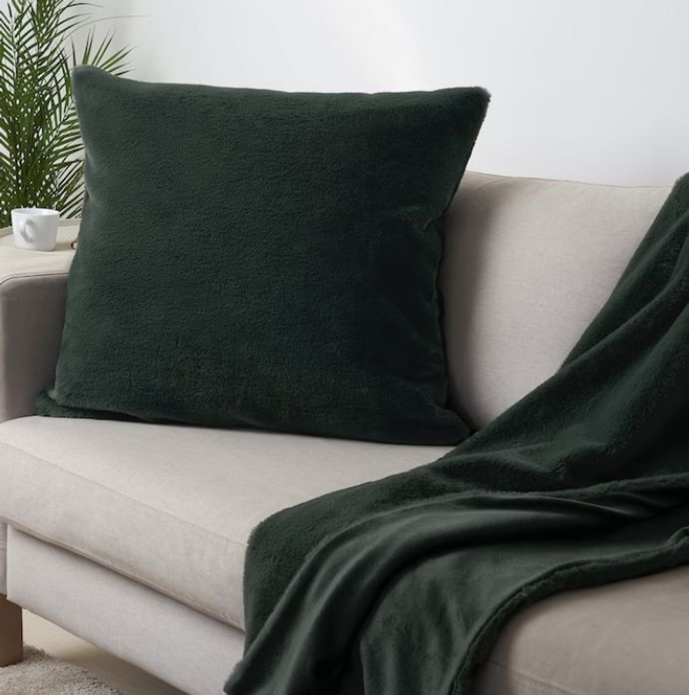 Плед SOLTULPAN, 130x170, темно-зеленый