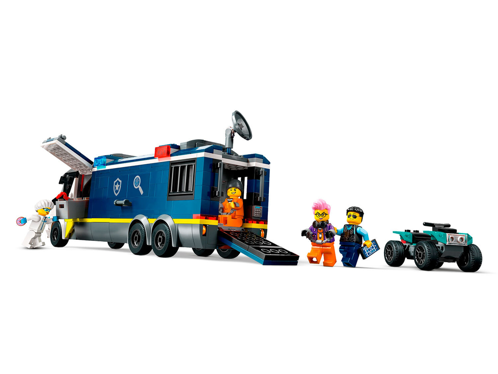 LEGO City 60418 «Полицейский грузовик криминальной лаборатории» — расследования и аресты