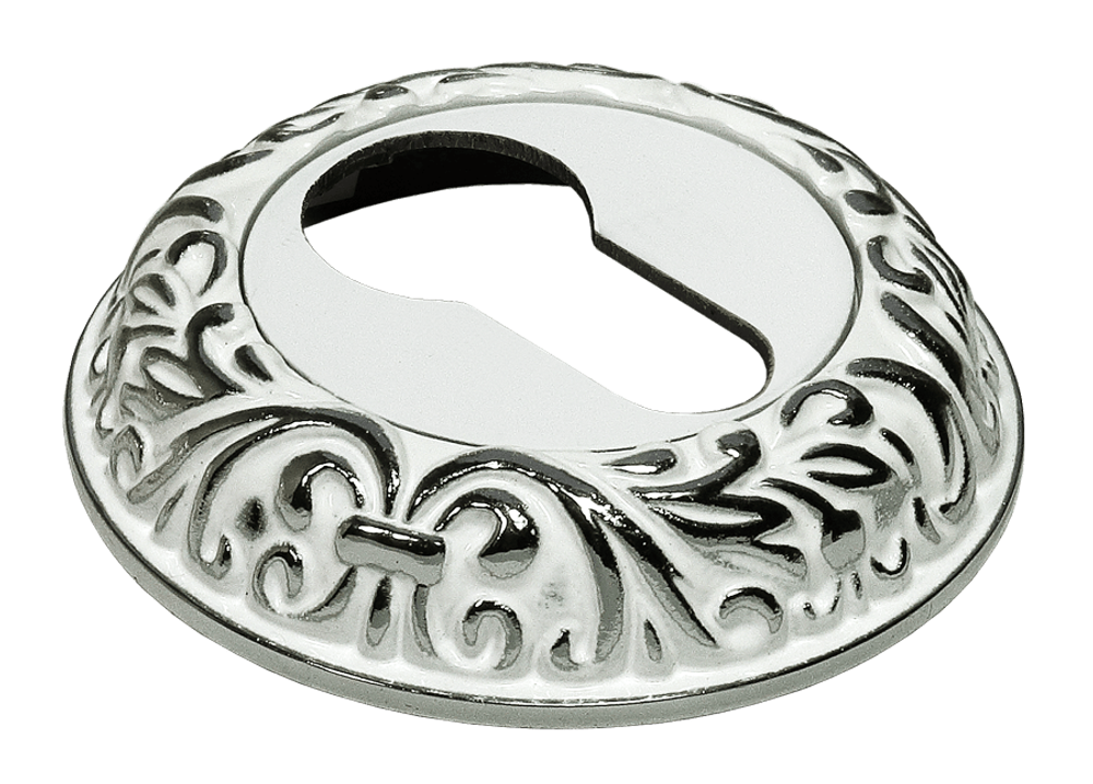 Накладки на ключевой цилиндр MORELLI MH-KH-CLP W/PC - Цвет - белый/хром