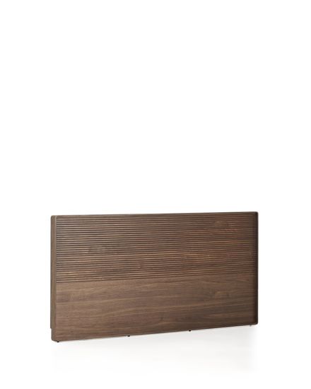 Изголовье Norlen из орехового шпона с темной отделкой и подсветкой 180 x 200
