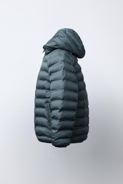 ZARA УЛЬТРАЛЕГКАЯ НЕПРОМОКАЕМАЯ КУРТКА, СЕРО-СИНИЙ