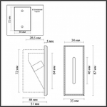 Встраиваемый светильник Odeon Light Escala 7056/3WL