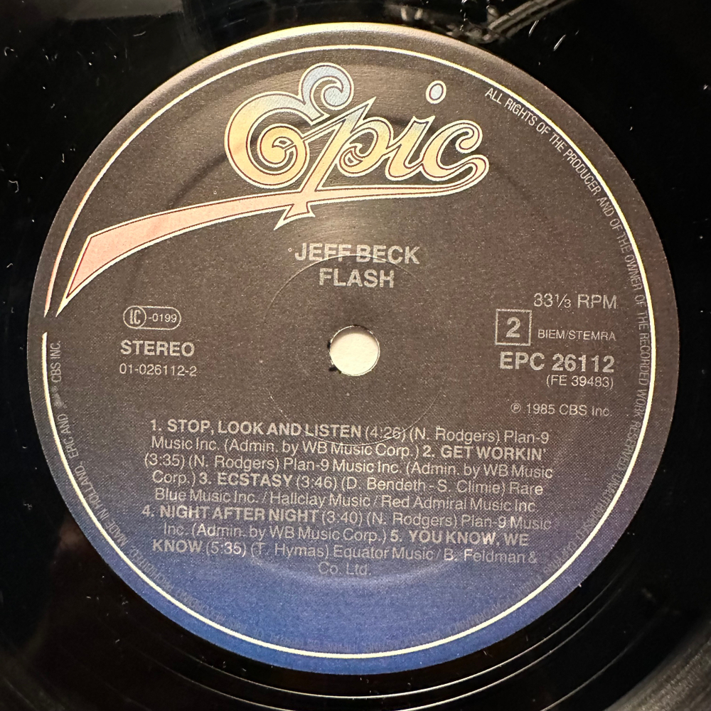 Jeff Beck - Flash (Голландия 1985г.)