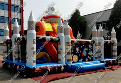 Коммерческий надувной батут "Покоряем космос" 10*6*4 м