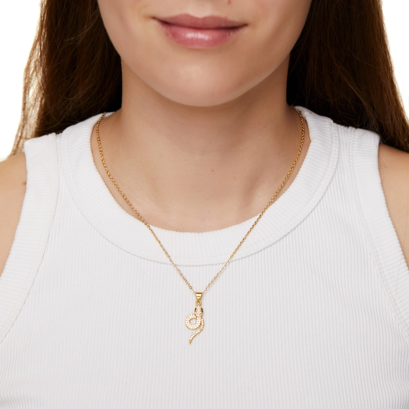 Колье Кристальная Спиральная Змея