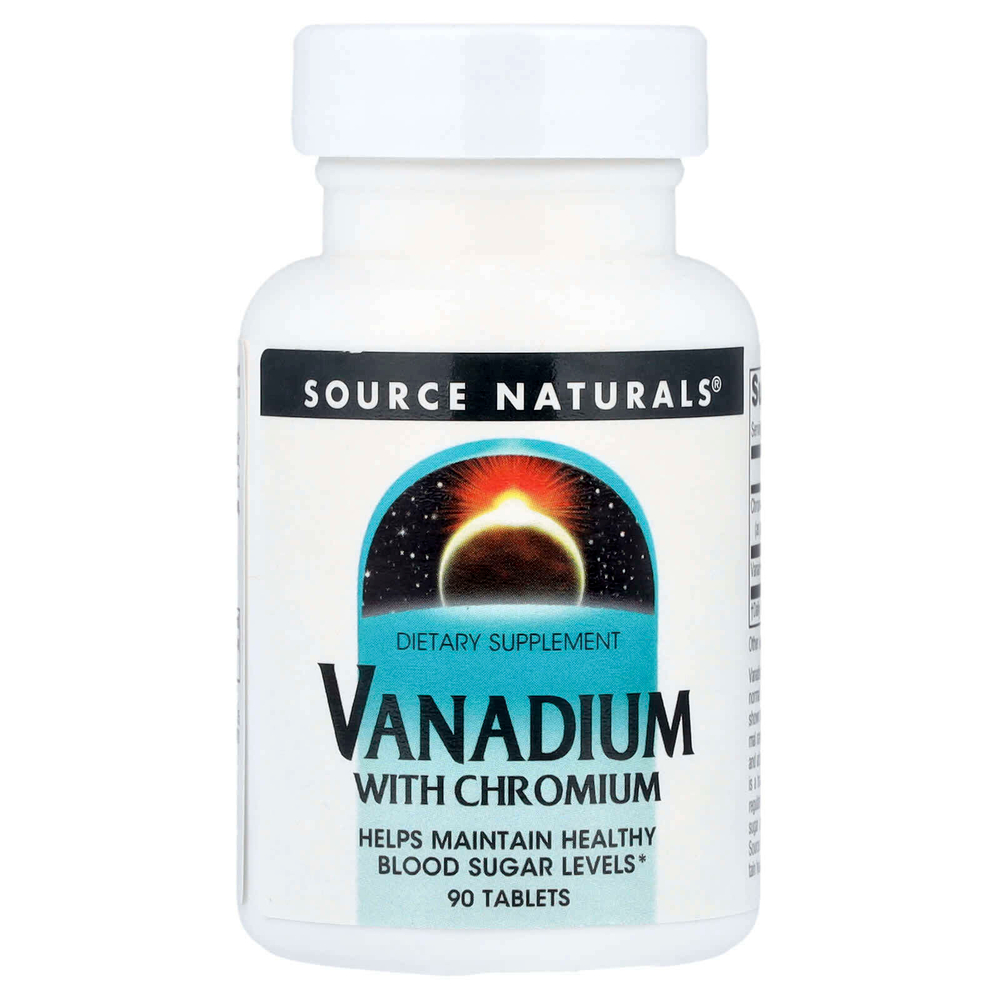 Source Naturals, ванадий с хромом, 90 таблеток