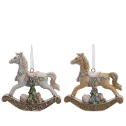 GAEM Фигурка декоративная подвесная "Лошадка-качалка", L7 W2 H7,5 см, 2в.