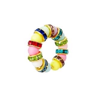 Подвеска кольцо из бусин Cream