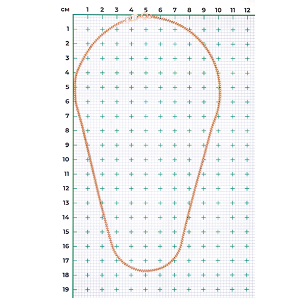 Цепь из красного золота с алмазной гранью (плетение «Панцирное»)
