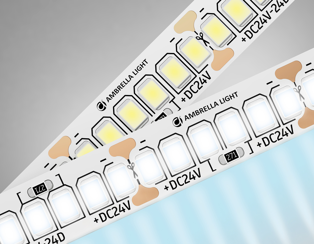 GS3503 2835 240Led /22W m/ 24V IP20 6500K/ 5000*10*1.2mm (2 конт.)