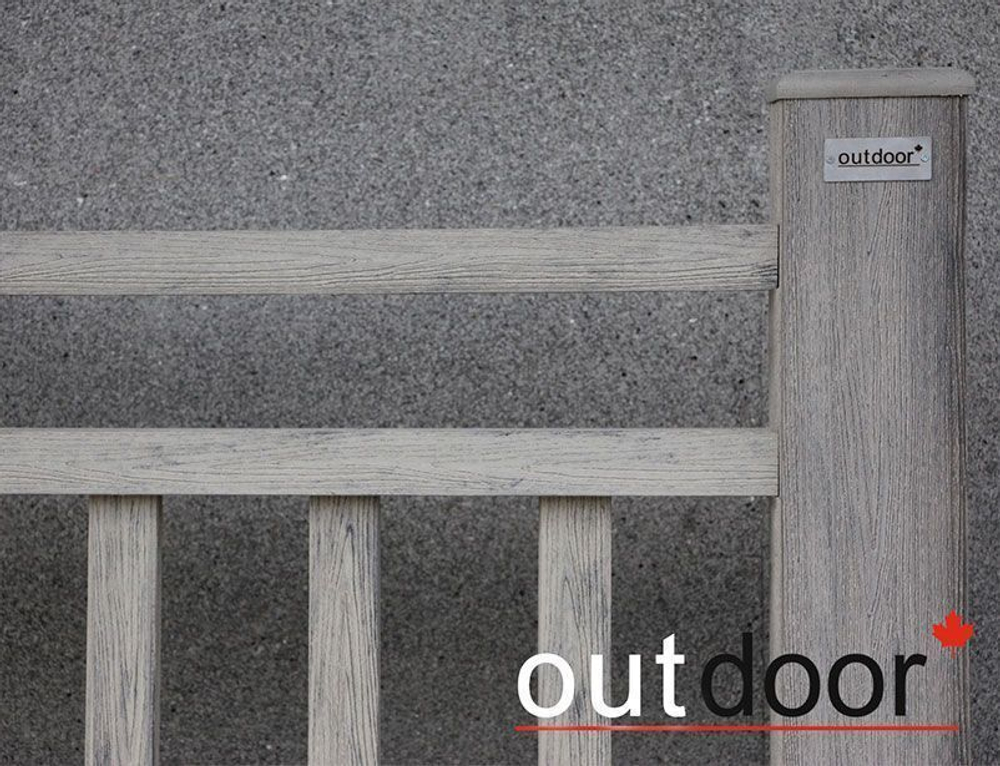 Столб ДПК Outdoor 120*120*3000 мм. STORM GREY серый микс