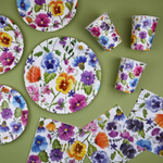 Тарелки фольгированные «Полевые цветы», 17 см/ 23 см, 6 шт