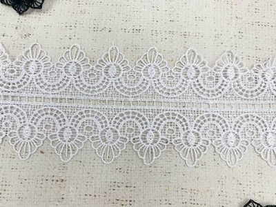 Кружево плетёное, ш. 8,5 см, белый