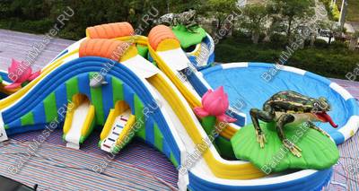 Надувной наземный аквапарк «Пруд с лотосами», 25*25*5 м