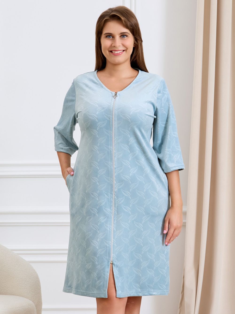 Халат Бархат Виотекс ЗЕЛЁНЫЙ