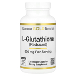 California Gold Nutrition, L-глутатион (восстановленный), 500 мг, 120 растительных капсул