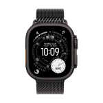 Apple Watch Ultra 3 (2025), 49 мм корпус из титана цвета «Black», ремешок Titanium Milanese Loop размера L цвета «Black»