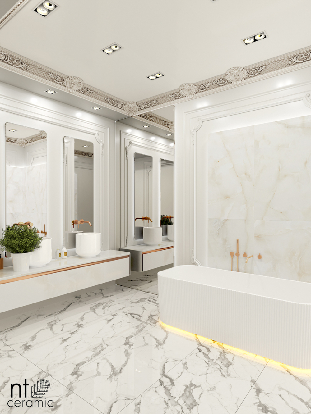 NTCERAMIC. Керамогранит Onyx Majestic NTT99503P 600*1200 полированная