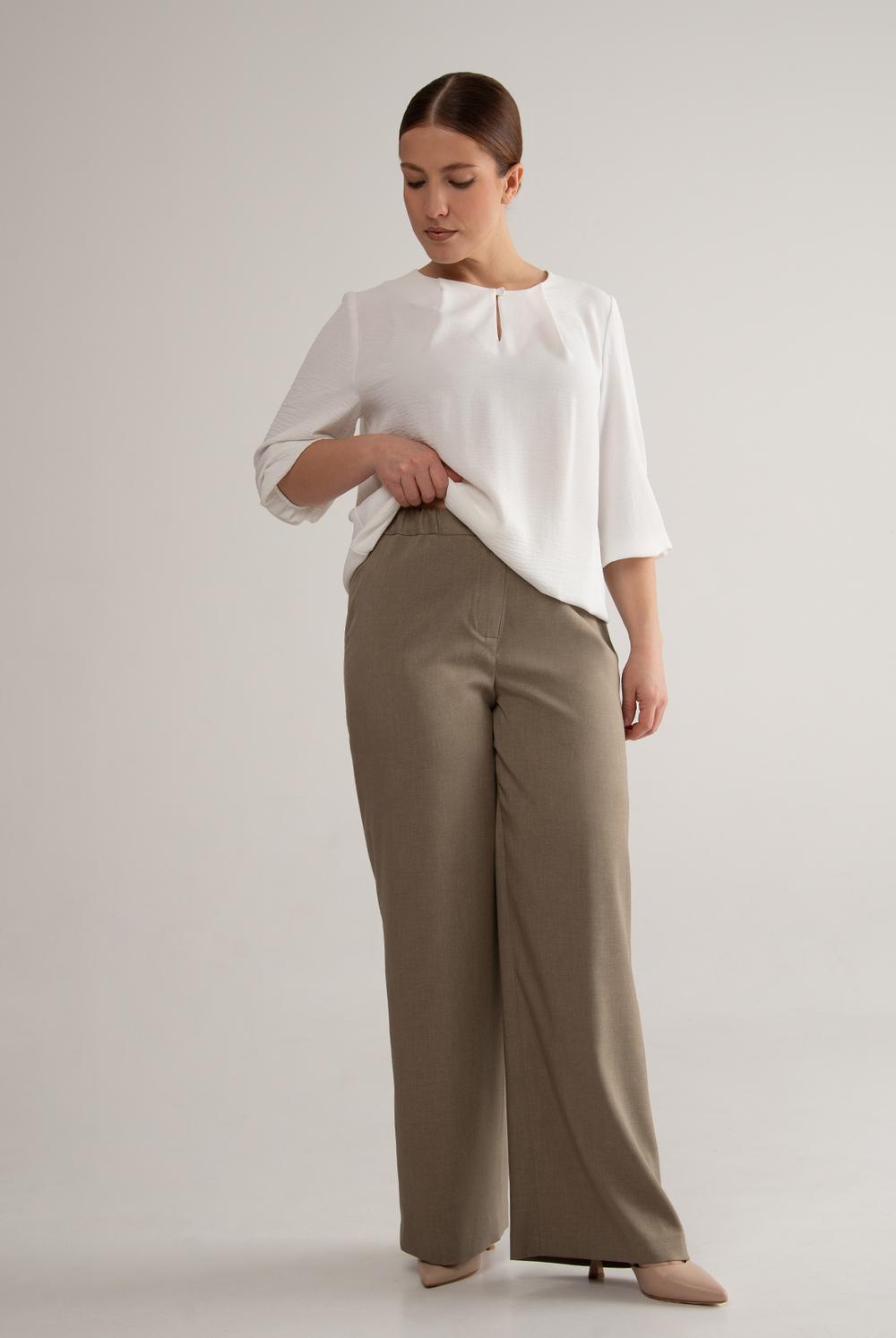 Брюки женские 3393ВЕБ, мусковадо #479Мус023393ВЕБ