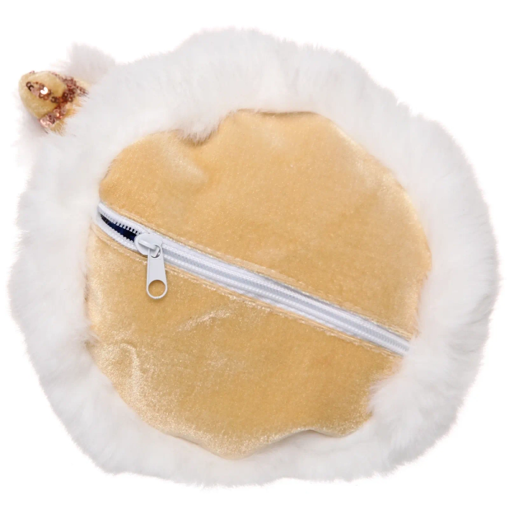 Дед Мороз для подарков и конфет «Куча подарков» 30 см (золотая шубка)