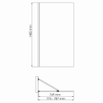 Шторка для ванны WasserKRAFT Spree 14P01-80 прозрачная/профиль никель