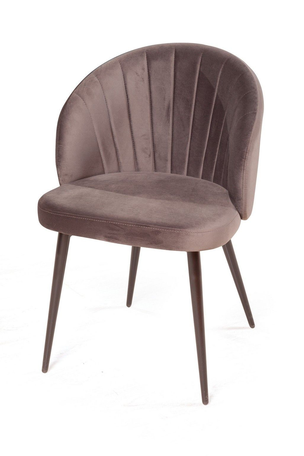 Стул Mont Blanc, бархат антрацит 14 / черный конус