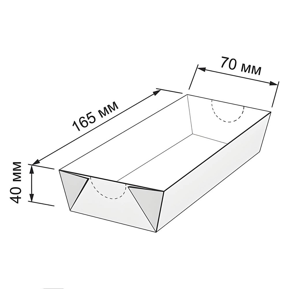 Лоток с ламинацией для хот-догов Green Ant Try-HD 165х70х40 мм 1/1000