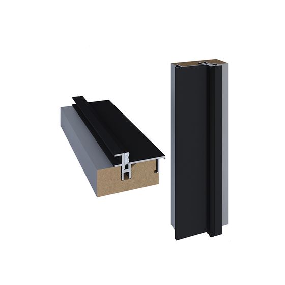 Скрытый короб Invisible чёрный с пазами под гипсокартон с внешней и внутренней стороны