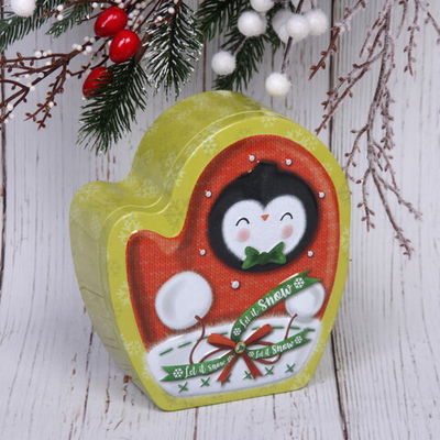 Банка жестяная «Варежка» пингвин 14*13*5см