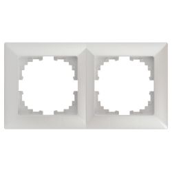 Рамка для розеток и выключателей Intro Solo 4-502-06 на 2 поста, СУ, перламутр