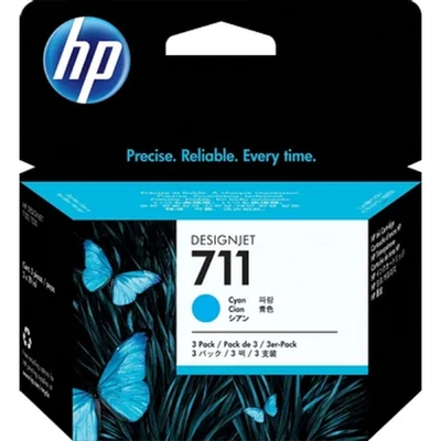 HP CZ134A Картридж №711, Cyan {Designjet T120/T520, Cyan (29ml 3 - pack)}