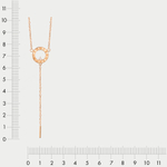 Женское колье с фианитами из розового золота 585 пробы (арт. ко4172)