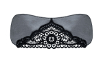 Маска Satinia с кружевной вставкой по центру (Цвет: черный)