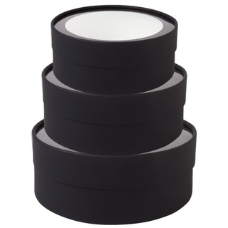 Коробка Круг с окном  18*10см.Черный 1шт.