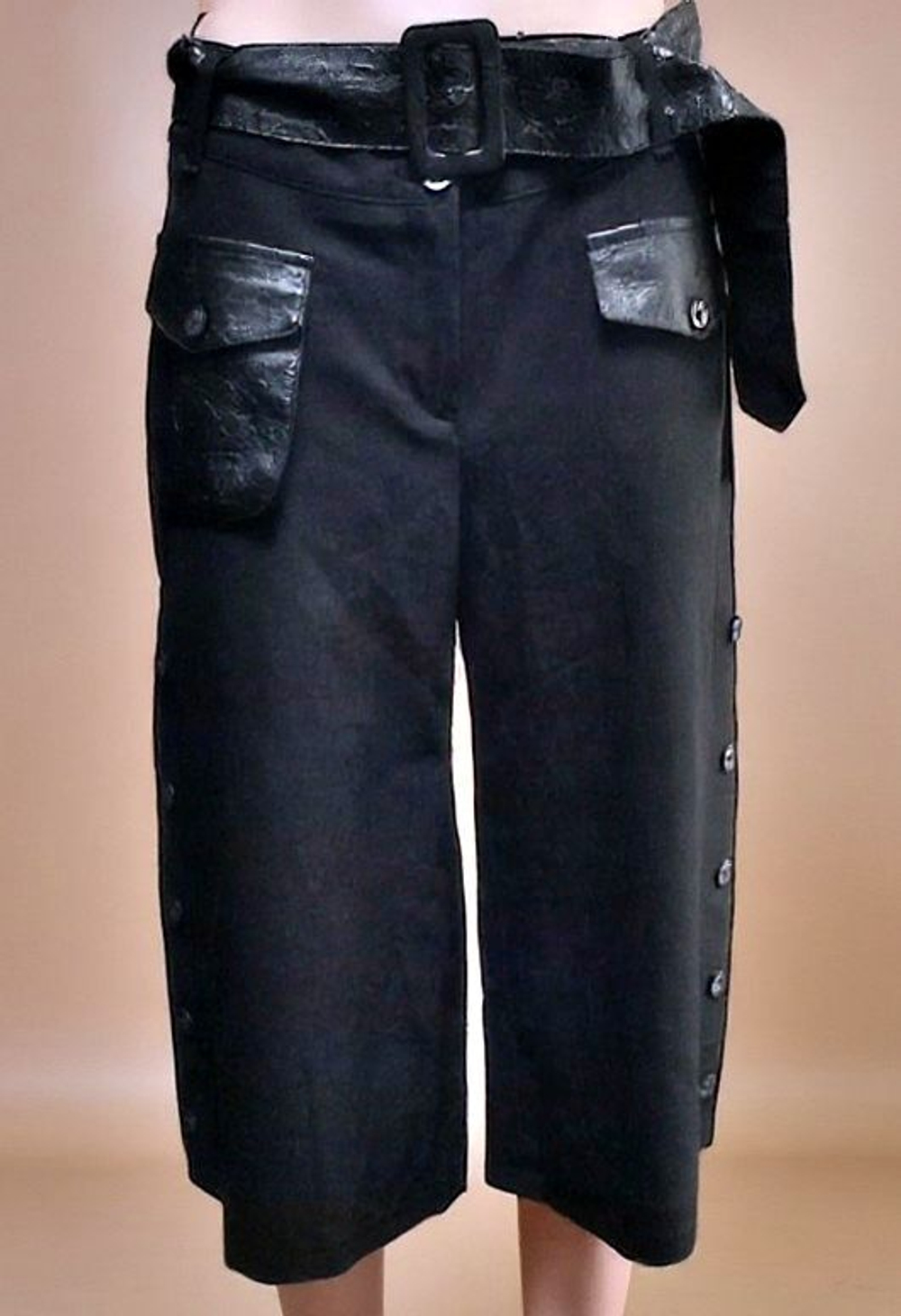 Бриджи женские, размер 46-48, цвет чёрный