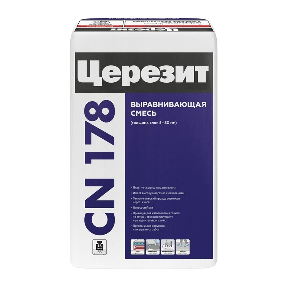 Смесь легковыравнивающаяся Ceresit CN 178, 25 кг