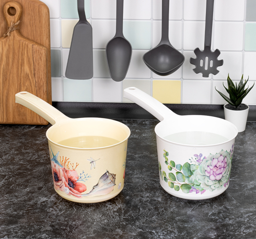 Ковш 1,5л ДЕКО с рисунком М1218