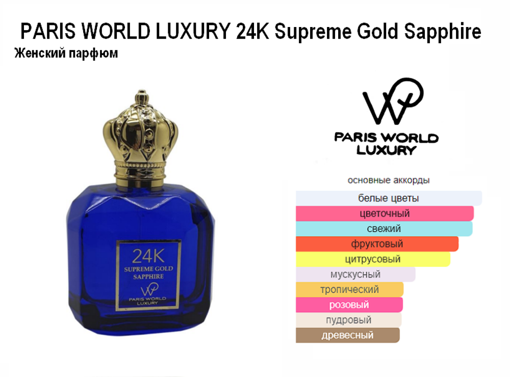 PARIS WORLD LUXURY 24K Supreme Gold Sapphire