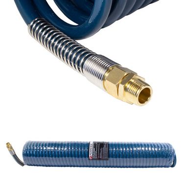 Шланг витой полиуретановый 12мм х 18мм х 15м с резьбовыми наконечниками 1/2''(латунь, макс. давление - 15bar, рабочая температура от -20 до +60 гр.) Forsage F-1812-15M