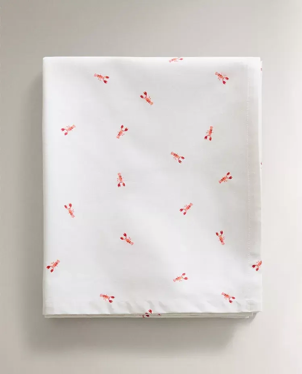 ZARA HOME ХЛОПКОВАЯ СКАТЕРТЬ В ПРИНТОМ, ЭКРЮ