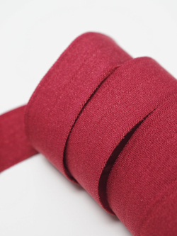 Бейка эластичная бордовая 1934 TPG матовая ширина 15 мм