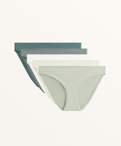 OYSHO Набор из 5 пар классических трусов из хлопковой смеси, зеленый