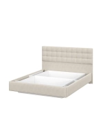 Кровать двухспальная 160х200 мягкая спинка Бежевый ткань