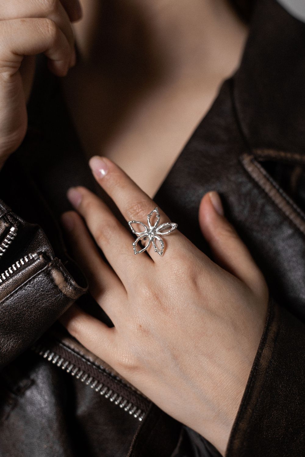 Кольцо Цветок