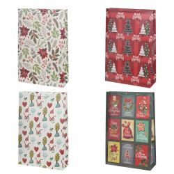 GAEM Пакет подарочный XXL (бумага 210г/м2, блок 12шт, L49 W17 H74 см, 4в.